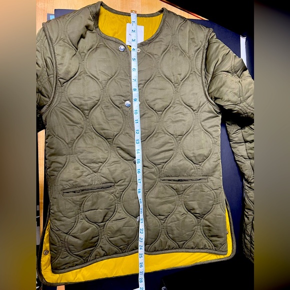 Mango olive green quilted jacket, size small - Picture 15 of 15